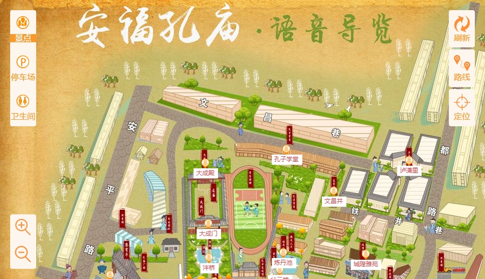 青县手绘地图：智慧景区智能化服务的延伸